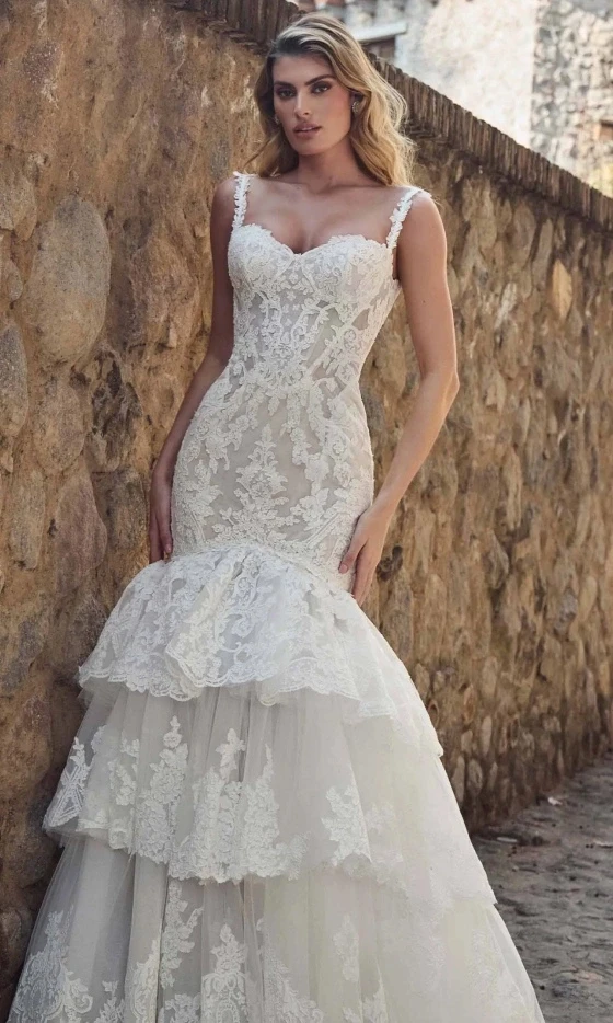 Model wearing a Boho Style gown. Desktop image