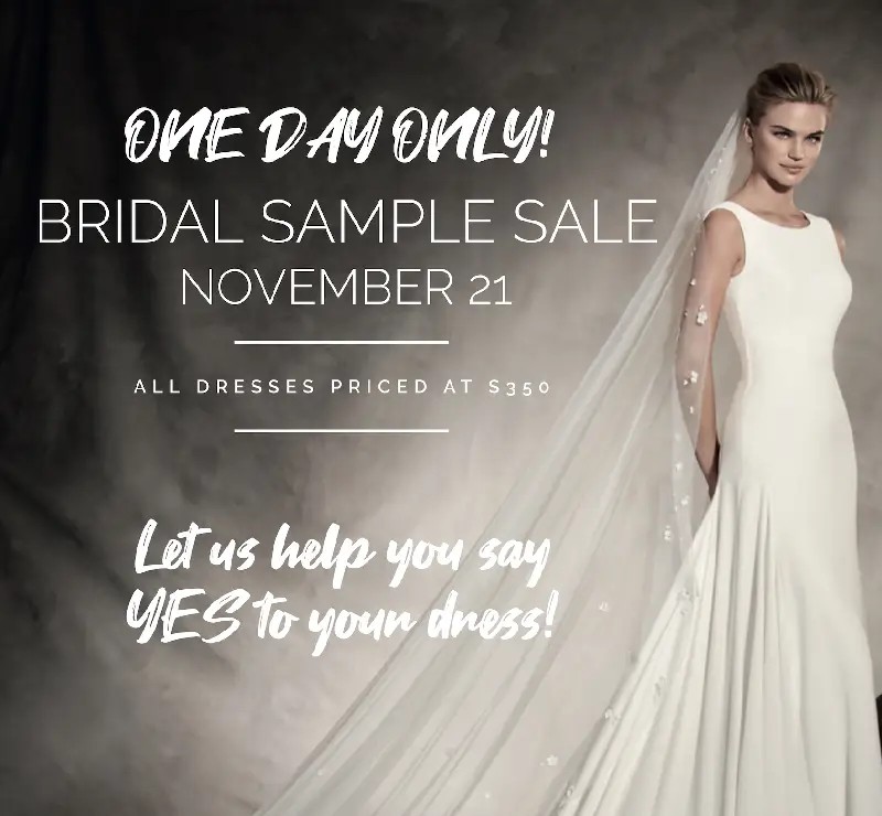 One Day Only Bridal Sample Sale